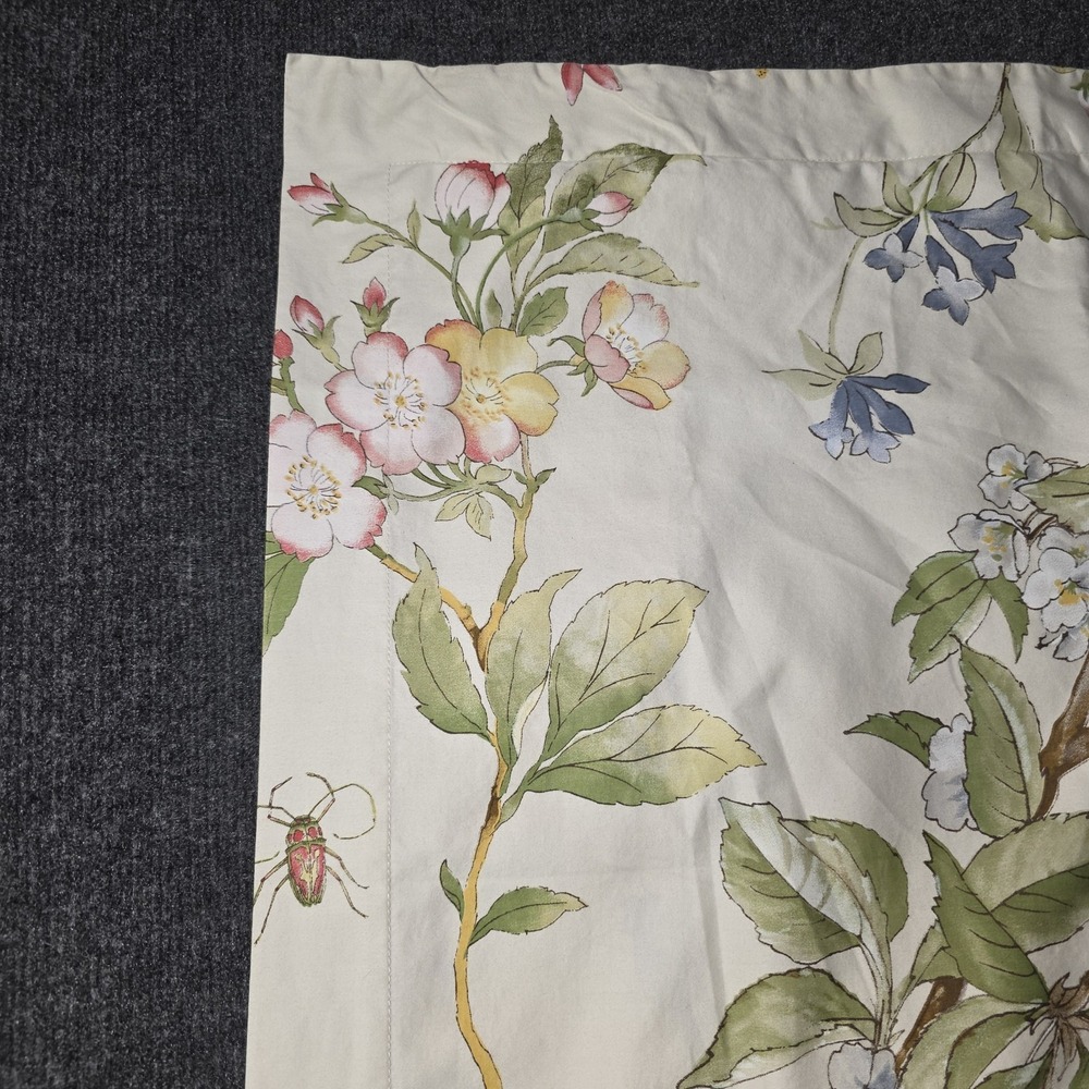 Pottery Barn Floral Bed Pillow Case %100 Organic Cotton Euro Style 30 x 30 in - Picture 8 of 8